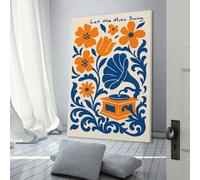 sinyumoney Let The Music Swing Floral Art Art Work for Home Walls for Rustic Bath Decor Canvas Art 20x30inch(50x75cm)