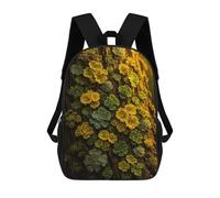 sinyumoney Lichen on Tree Bark Children's 17 Inch School Backpack 3D Printed Cool Knapsack for Kids Travel Rucksacks Book Bags Kids School Bag