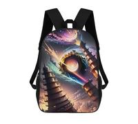 sinyumoney Lighthouse in Space School Backpack Secondary Causal Travel High School Bags for Campus Outdoor Travel Sports 17inch