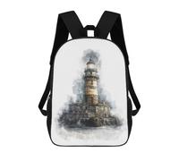 sinyumoney Lighthouse School Bags Work Laptop Backpack Rucksack Bag for Campus Outdoor Travel Sports 17inch