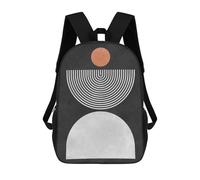 sinyumoney Lines And Circles 2 Backpacks Children's Backpacks School Bag 3D Printed Children's School Backpack Fashion Travel Backpacks for Kids Elementary Middle School 17inch