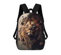 sinyumoney Lion Abstract Backpacks Kids Student Schoolbag 3D Printed Backpacks Elementary And Middle School Students Backpacks for Boys Girls 17inch