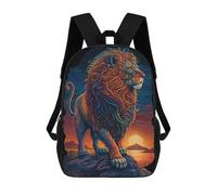 sinyumoney Lion Art Series Style 1 Backpacks 3D Printed Kids School Backpack Outdoor Casual Daypack Fashion Casual Children Backpacks Cute Travel Bags 17inch