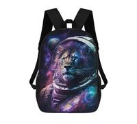 sinyumoney Lion Astronaut in Space -3 School Backpack Business Durable Laptop Bag for Camping Outdoor Adventures And Daily Travel 17inch