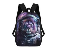 sinyumoney Lion Astronaut in Space -9 Backpack School Bag Lightweight Airport College Students Back Pack for School/Work/Travel 17inch