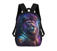 sinyumoney Lion Astronaut in Space Suit Backpack School Daypacks Business Backpack Water Resistant Bookbag for Camping Outdoor Adventures And Daily Travel 17inch