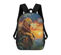 sinyumoney Lion at Sunset Painting Backpack School Bag Large Water Resistant Laptop Backpack for Teenage Girls Boys Women Men 17inch