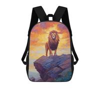 sinyumoney Lion Backpack School Bag School Secondary High School College Backpack Travel for Teenage Girls Boys Women Men 17inch