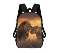 sinyumoney Lion Couple Sunset Romance School Backpack Business Durable Laptop Bag for Camping Outdoor Adventures And Daily Travel 17inch