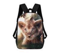 sinyumoney Lion Cub And Butterfly Backpack School Bag Lightweight Airport College Students Back Pack for Men, Women & Teenage Boys 17inch