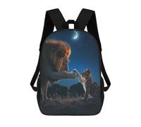 sinyumoney Lion Cub Night Sky School Bags Computer Rucksack for School/Work/Travel for Camping Outdoor Adventures And Daily Travel 17inch