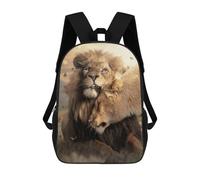 sinyumoney Lion Cuddles Rucksack Large Lightweight Casual Backpack for Campus Outdoor Travel Sports 17inch