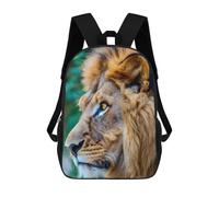 sinyumoney Lion Face Backpack, Children's Backpack, Student School Bag Bookbag Rucksack, 3D Printed School Bag for Boys Girls 17inch