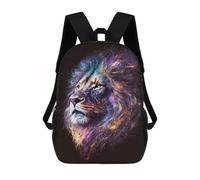 sinyumoney Lion Face Cosmic Galaxy School Backpack Large Water Resistant Laptop Backpack for Teenage Girls Boys Women Men 17inch