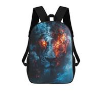 sinyumoney Lion Fire Smoke Artwork Backpack School Bag Work Laptop Backpack Rucksack Bag for Boys/Girls/Teenagers 17inch