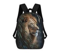 sinyumoney Lion Floral Children's Backpacks School Backpack 3D Printed Backpack for Kids Travel Rucksacks Book Bags Kids School Bag 17inch