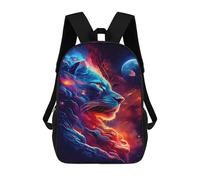 sinyumoney Lion Galaxy Art Print Backpack School Bag Fashion Stationery Backpack Waterproof Casual Daypacks- Perfect for Travel, Work And Daily Use 17inch