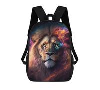 sinyumoney Lion Galaxy Portrait Rucksack Rucksack Casual Daypacks School Work Travel Bag- Perfect for Travel, Work And Daily Use 17inch