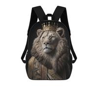 sinyumoney Lion Generative AI School Backpack Lightweight Airport College Students Back Pack for Teenage Girls Boys Women Men 17inch