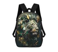 sinyumoney Lion Geometric Abstract 3D Printed Children's School Backpack for Kids High Capacity Travel Rucksacks Book Bags Kids School Bag Back Pack 17inch
