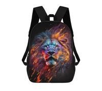sinyumoney Lion Graffiti Colors Backpack School Bag Travel College Rucksack Backpacks for Camping Outdoor Adventures And Daily Travel 17inch