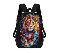 sinyumoney Lion Graffiti Style Backpack School Bag Water Resistant Computer Rucksack for Campus Outdoor Travel Sports 17inch