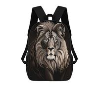 sinyumoney Lion Head Art Print Backpack School Large Water Resistant Laptop Backpack for School/Work/Travel 17inch