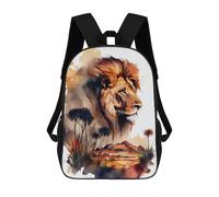 sinyumoney Lion Head over Landscape School Backpack Lightweight Schoolbag Dayback Bookbag College for Teenage Girls Boys Women Men 17inch
