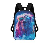 sinyumoney Lion In Colorful Paint Backpacks 3D Printed Kids School Backpack Outdoor Casual Daypack Fashion Casual Children Backpacks Cute Travel Bags 17inch