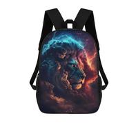 sinyumoney Lion in Cosmic Clouds -1 School Bag Bookbag 3D Printed Children's Backpacks for Kids Boy Girl Book Bags Kids School Bag Travel Rucksacks 17inch