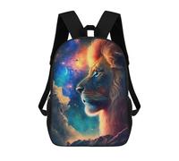 sinyumoney Lion in Cosmic Sky Backpacks Kids Student Schoolbag,3D Printed Backpacks,Elementary And Middle School Students Backpacks for Boys Girls 17inch