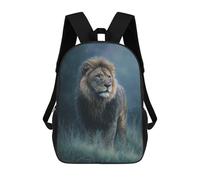 sinyumoney Lion King of The Jungle Backpack School Bag Lightweight Airport College Students Back Pack for School/Work/Travel 17inch