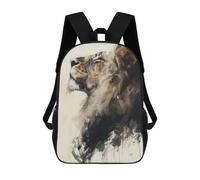 sinyumoney Lion Majesty Painting Children's Backpacks School Backpack 3D Printed for Kids Travel Rucksacks Book Bags Kids 17inch School Bag
