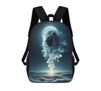 sinyumoney Lion Moon Clouds Kids Backpacks,3D Personalized School Bookbags for Boys Girls Large Schoolbags Casual Daypack 17inch