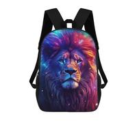 sinyumoney Lion Night Galaxy Aurora School Backpack Daypacks Business Backpack Water Resistant Bookbag for Men/Women 17inch