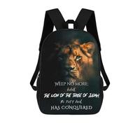 sinyumoney Lion of Judah Conquered 17inch School Bag 3D Printed Children's School Backpack Casual Fashion Travel Backpacks for Kids School Students