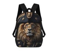 sinyumoney Lion Pirates Funny Rucksack Water Resistant Travel Backpack Computer Bag for Men, Women & Teenage Boys 17inch