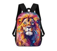 sinyumoney Lion Pop Art School Backpack Rucksack Casual Daypacks School Work Travel Bag for Camping Outdoor Adventures And Daily Travel 17inch