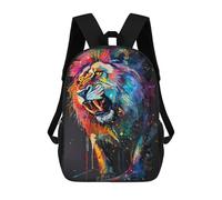 sinyumoney Lion Popart Painting Backpack School Bag Rucksack Casual Daypacks School Work Travel Bag for Girl, Teen Girls 17inch