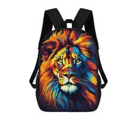 sinyumoney Lion Portrait Pixel Art School Backpack Lightweight Airport College Students Back Pack for Teenage Girls Boys Women Men 17inch