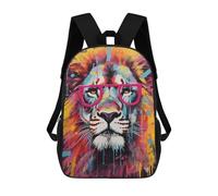 sinyumoney Lion Psychodelic Graffiti School Backpack Water Resistant School Bag Business Backpack for Boys/Girls/Teenagers 17inch