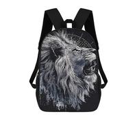 sinyumoney Lion Roar Black And White Art Backpack School Travel College Rucksack Backpacks for Campus Outdoor Travel Sports 17inch