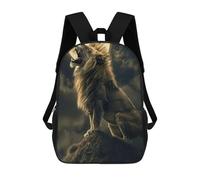 sinyumoney Lion Roaring at Moon Backpack for School 3D Printed Boys Girls School BagChildren Bookbag Travel Rucksack 17inch