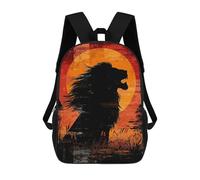 sinyumoney Lion Silhouette Sunset School Backpack Work Laptop Backpack Rucksack Bag for Teenage Girls Boys Women Men 17inch