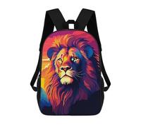 sinyumoney Lion Sunset Pixel Art School Backpack Work Laptop Backpack Rucksack Bag for Camping Outdoor Adventures And Daily Travel 17inch