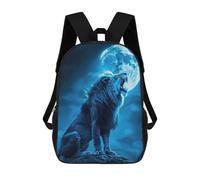 sinyumoney Lion Under A Full Moon School Backpack Lightweight Airport College Students Back Pack- Perfect for Travel, Work And Daily Use 17inch