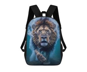 sinyumoney Lion Underwater Adventure Backpack Kids School Bag Boys Cartoon 3D Print Students Schoolbag Laptop Daypack for Boys Girls 17inch