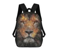 sinyumoney Lion Wall Art Print-3 School Backpack Lightweight Airport College Students Back Pack for Boys/Girls/Teenagers 17inch
