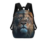 sinyumoney Lion Water Animal Face Children's School Backpack 3D Printed for Kids Travel Rucksacks Book Bags Kids School Bag 17inch