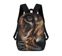sinyumoney Lion's Gaze Close-Up Kids Backpacks Children Bag,Anime Bag,Large Capacity Kids Backpack, 3D Printed Children's,Student Schoolbag,Kids Boys Girls School Bag 17inch